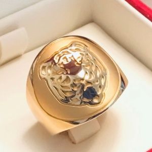 Unisex 🇪🇸 Carrera y Carrera 18K Gold Fiera Tiger Signet Ring